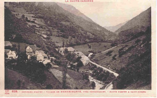 Photo ancienne du hameau de Henne-morte